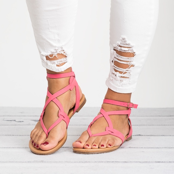 SunnyMia Shoes Sale Pink Gladiator Sandals Capri4 Poshmark